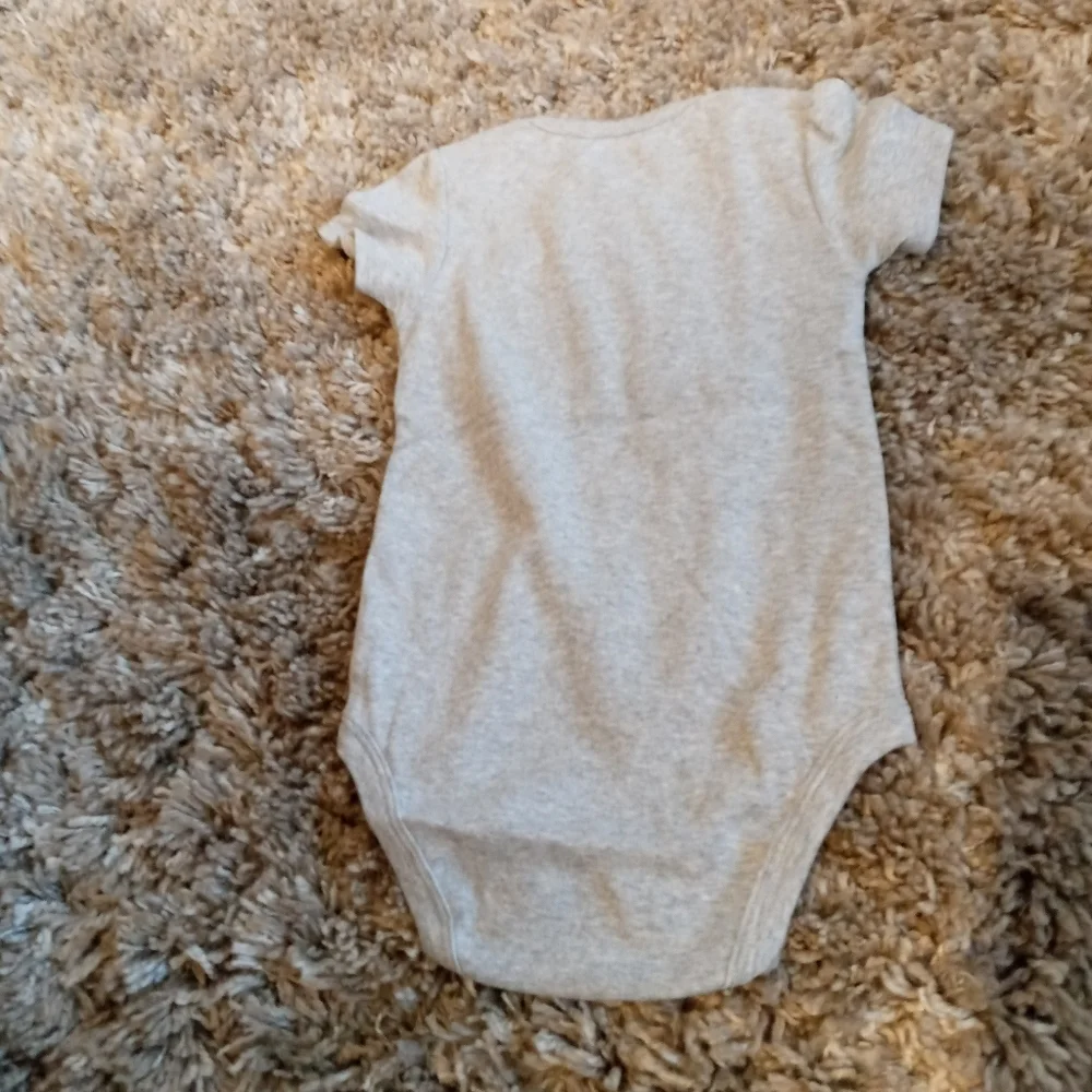 Carter's gray red cherry onesie‎
